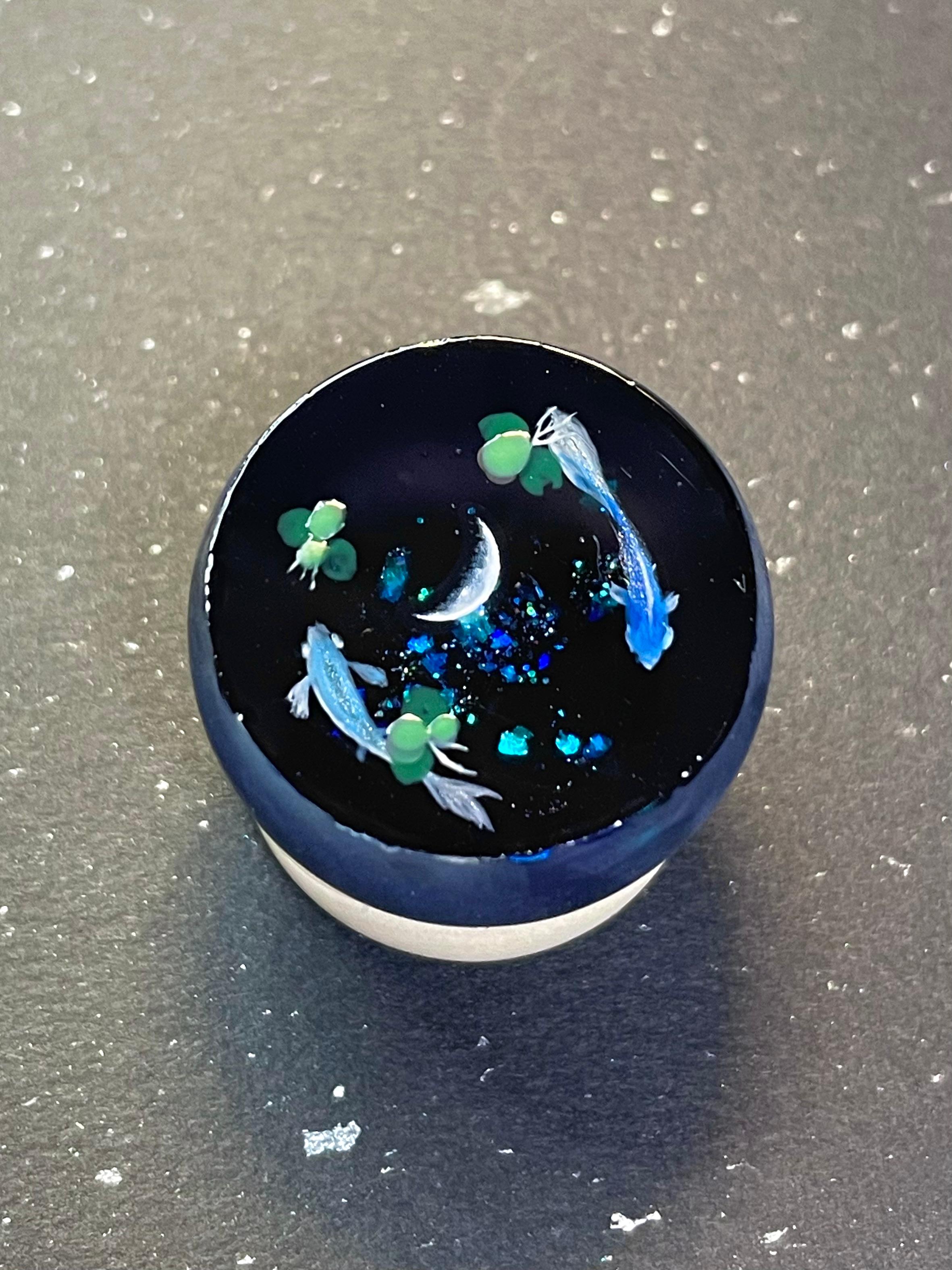 【一点物】幻想レジン-夜空を覗く金魚鉢